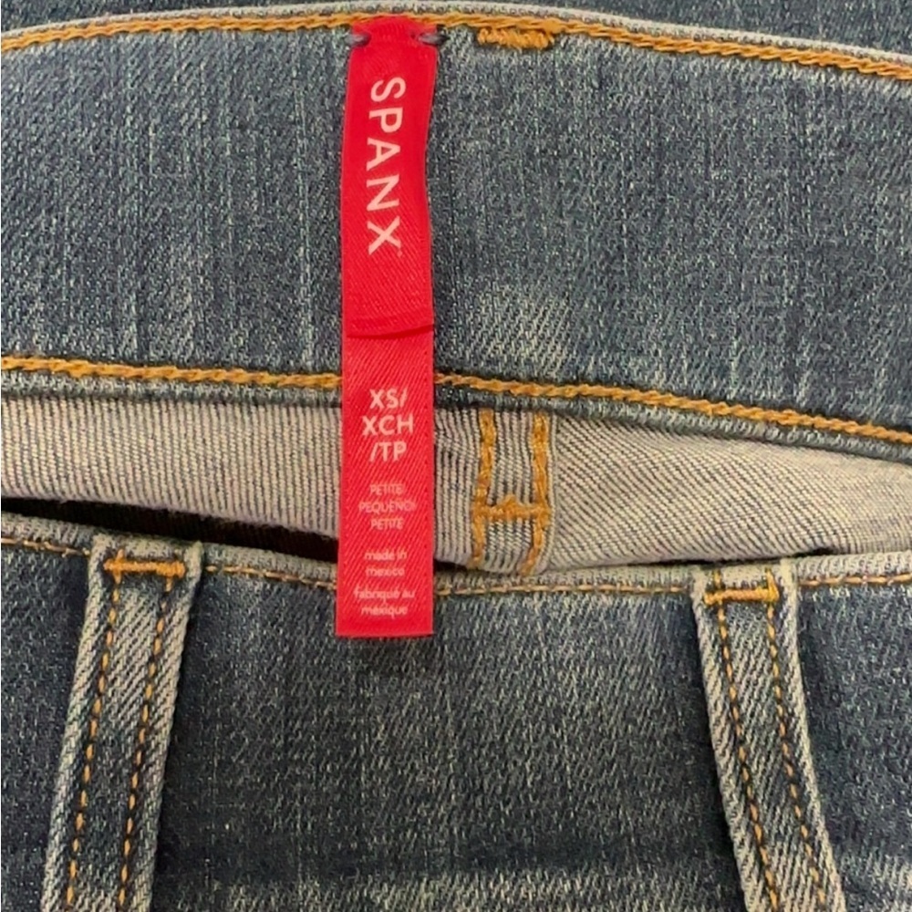 SPANX Seamed Front Wide Leg Jeans In Vintage Índigo Wash - Picture 6 of 15